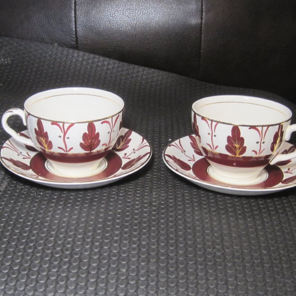 2 Sets Cup & Saucer MIDWINTER  Porcelon Burlslem England